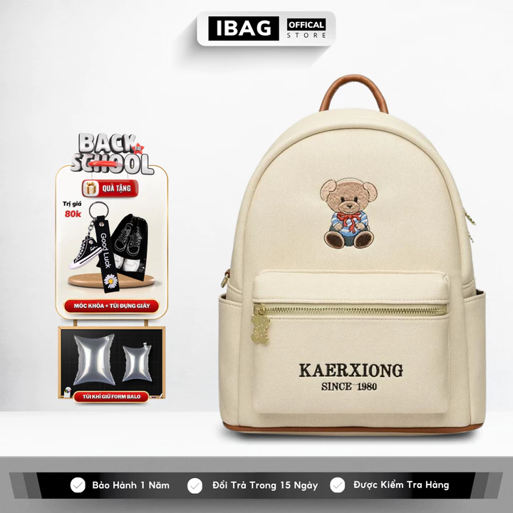 Balo Da Đi Học IBAG Balô Da Thời Trang Nam Nữ Cặp Da Pu Cao Cấp Ba Lô Da Cặp Đi Học Ulzzang Balo Đựng Laptop 14 Inh