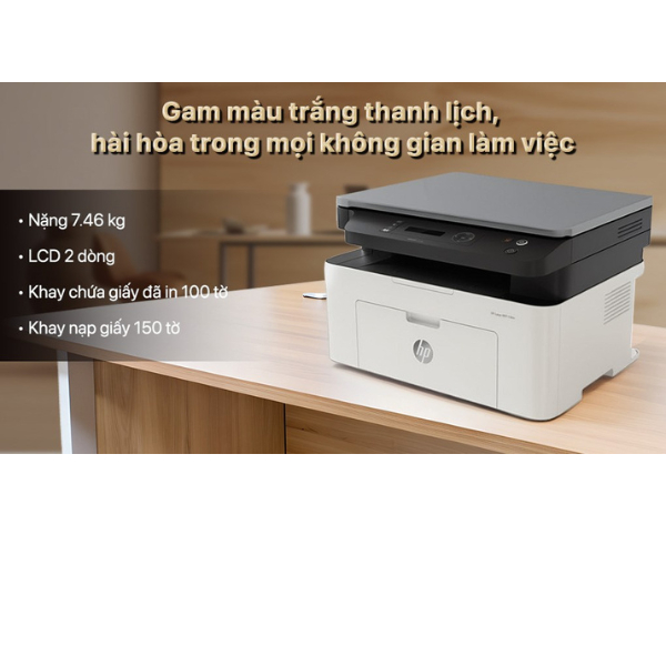 Máy in laser HP 136W (4ZB86A) - In/Scan/Copy - Kết nối Wifi