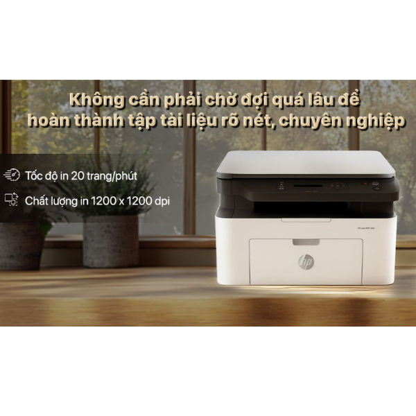 Máy in laser HP 136W (4ZB86A) - In/Scan/Copy - Kết nối Wifi