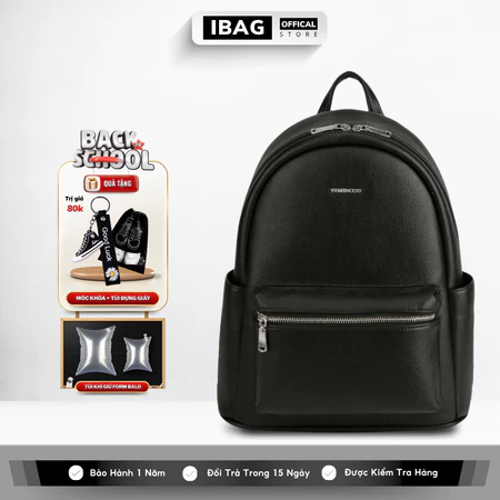 Balo Da Đi Học IBAG Balô Da Thời Trang Nam Nữ Cặp Da Pu Cao Cấp Ba Lô Da Cặp Đi Học Ulzzang Balo Đựng Laptop 14 Inh