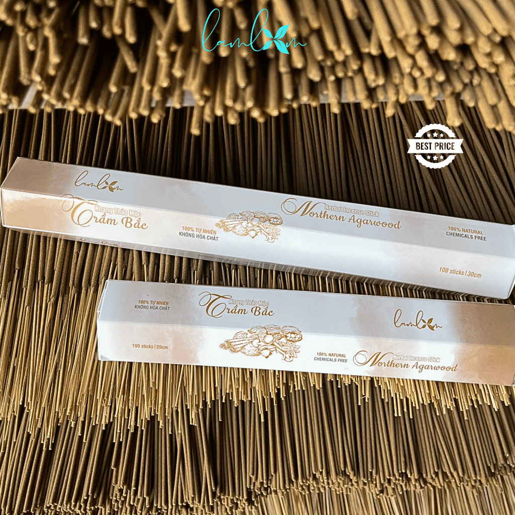 Nhang trầm bắc Lam Lam nhang bắc thơm tết xưa mùi thảo dược tự nhiên an toàn không đậu tàn