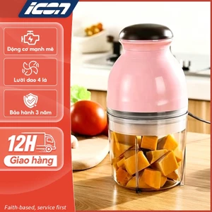 ICON Máy Xay Thịt Đa Năng Inox 304 - Dung Tích 2L, 4 Lưỡi Dao, Công Suất Lớn, Xay Nhanh & Mịn