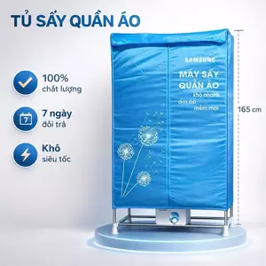 Máy Sấy Quần Áo Dạng Tủ Khung Inox Sámung– Sấy Khô Nhanh, Hẹn Giờ, Size 125x90x52cm