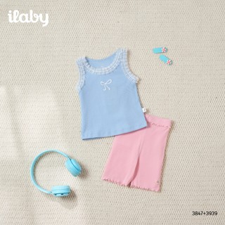 Mix set hè bé gái ILABY HCM áo tanktop viền ren và quần legging co giãn thoáng mát [3847+3939]