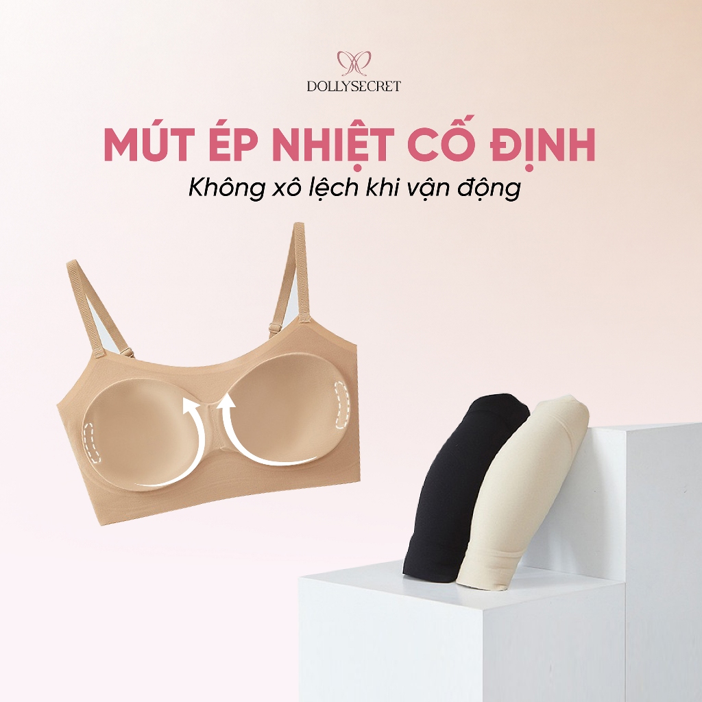 Áo Lót Không Gọng Định Hình V1 DOLLY SECRET Tàng Hình Áo Lót Su Nữ Liền Mảnh A61