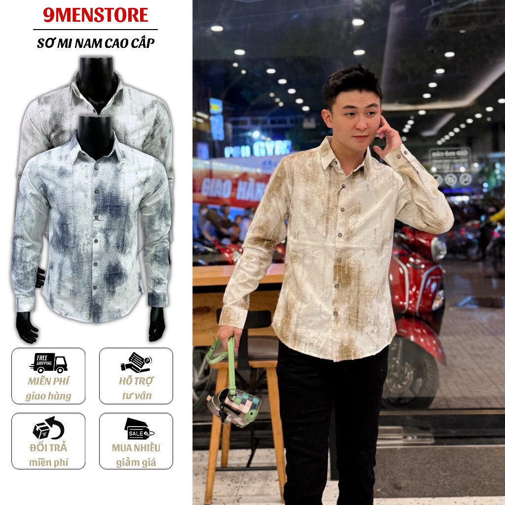 Sơ Mi Nam Trơn Vải Cotton Wash Hàn Quốc Cao Cấp Thấm Hút Mồ Hôi Sang Trọng 04