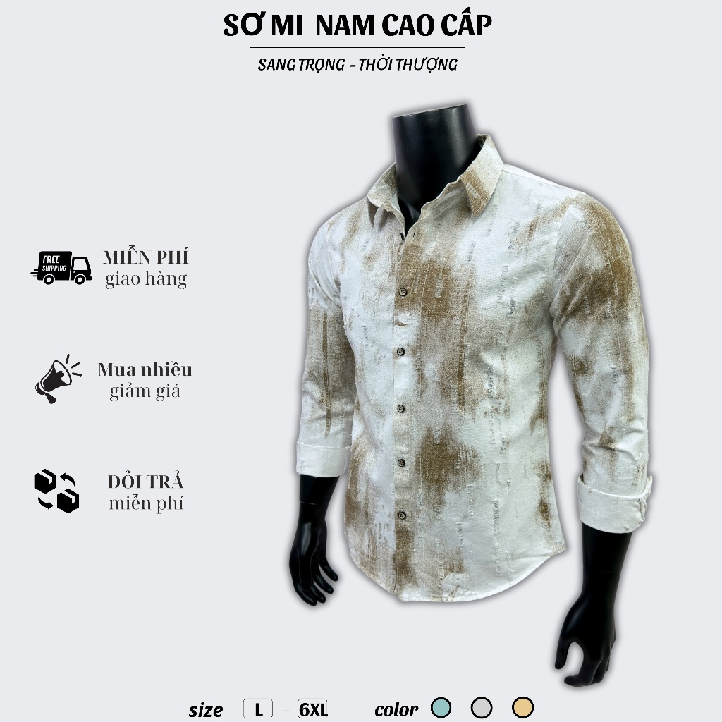 Sơ Mi Nam Trơn Vải Cotton Wash Hàn Quốc Cao Cấp Thấm Hút Mồ Hôi Sang Trọng 04