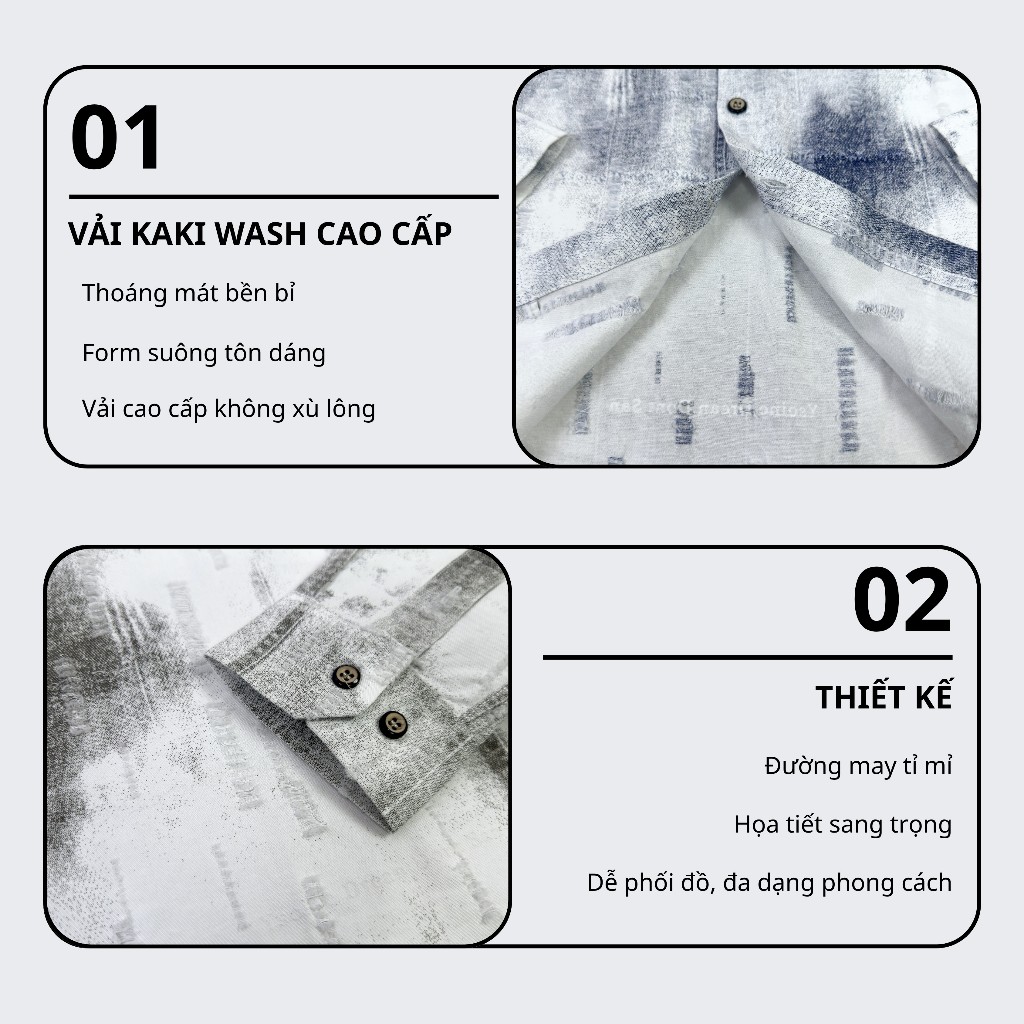 Sơ Mi Nam Trơn Vải Cotton Wash Hàn Quốc Cao Cấp Thấm Hút Mồ Hôi Sang Trọng 04