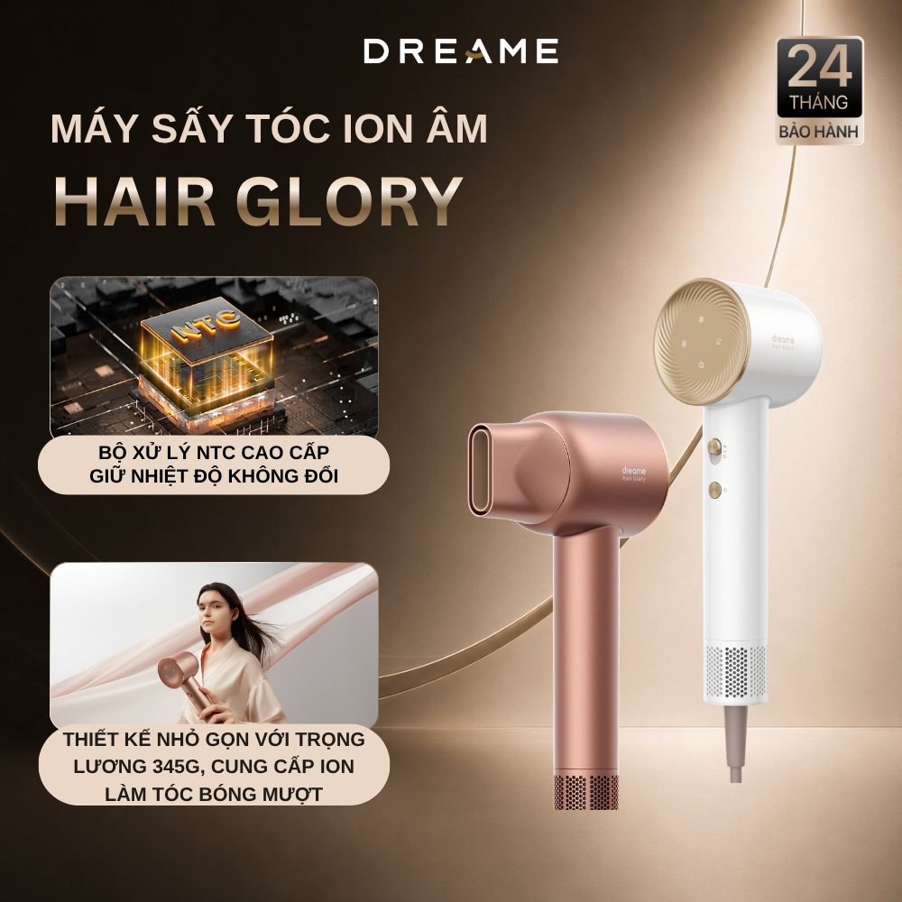 Máy Sấy Tóc Ion Âm Dreame Glory Bảo Hành Chính Hãng 24 Tháng