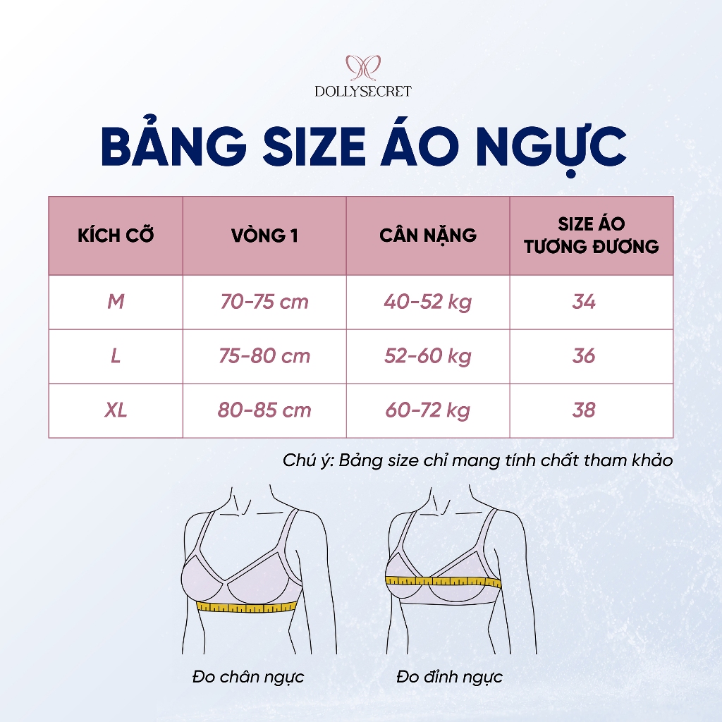 Áo Lót CRYSTAL ICE Lụa Băng Thoáng Khí 360 DOLLY SECRET Không Gọng Không Lộ Viền A63