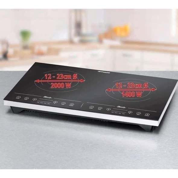 Bếp Từ Đôi Rommelsbacher CT 3410/IN 3400W | Mặt Kính Ceramic | Cảm Ứng LED | 10 Mức Nhiệt Chính Hãng