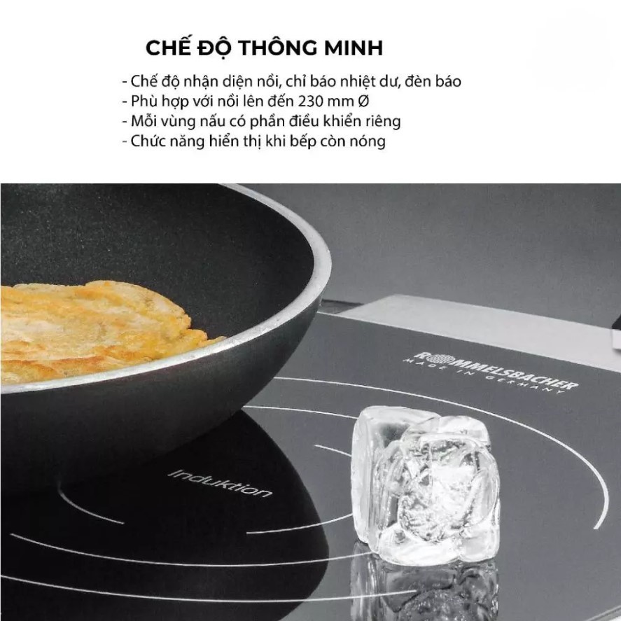 Bếp Từ Đôi Rommelsbacher CT 3410/IN 3400W | Mặt Kính Ceramic | Cảm Ứng LED | 10 Mức Nhiệt Chính Hãng