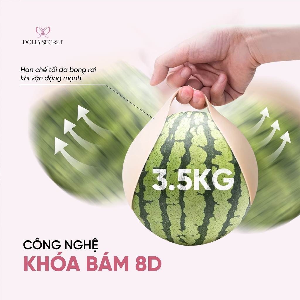 Áo Dán Ngực EXTRA FIT Siêu Dính Chống Tụt Dùng Khi Vận Động DOLLYSECRET Siêu Tệp Da Có Thể Thay Thế Keo Dán D22