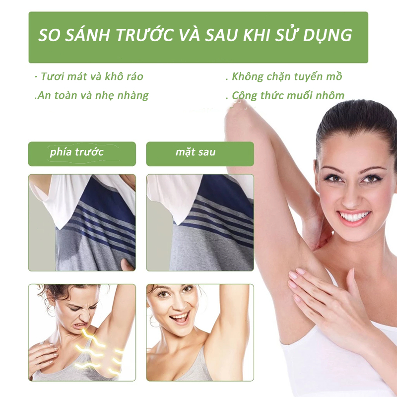 Xịt khử mùi nách [Chính hãng] 30ml Khử mùi, chống mồ hôi, khô thoáng cả ngày – Thơm lâu, lành tính cho da nhạy cảm