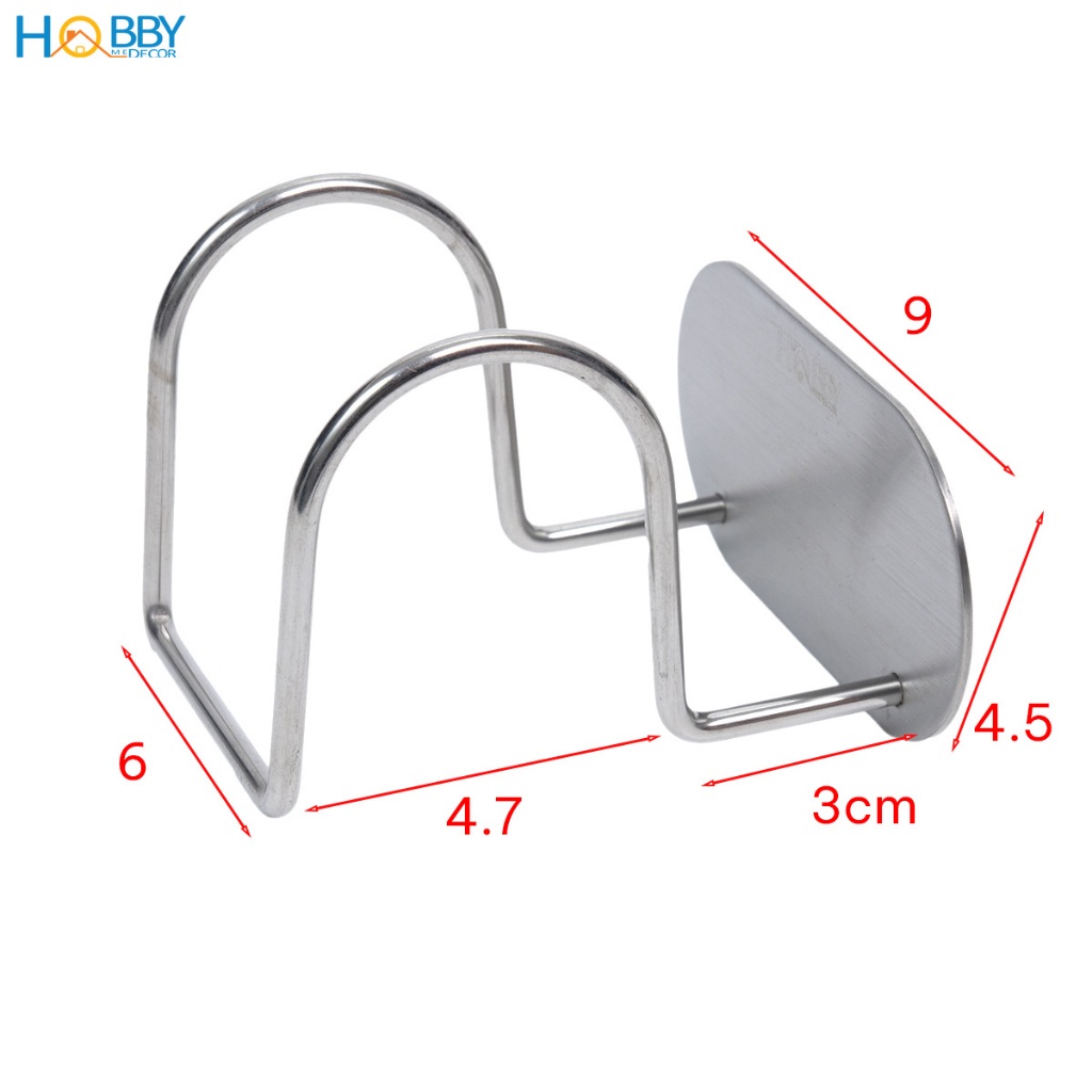 Móc treo dép nhà inox 304 gắn tường không khoan chịu 2kg – Hobby Home Decor MTD