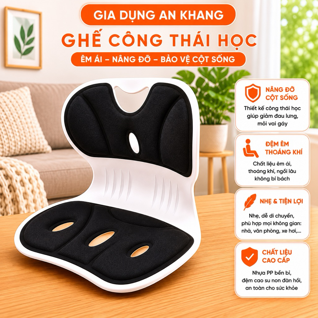 Ghế Ngồi Công Thái Học Điều Chỉnh Tư Thế, Chống Cong Vẹo Cột Sống