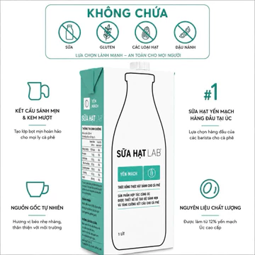 Sữa thực vật Barista MilkLab dừa, sữa hạt MilkLab dừa, sữa hạt pha cà phê 1L nhập khẩu Úc sánh mịn