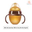 Bình Sữa Đàn Hồi chống rơi Màu Nâu Chất Liệu Silicon Mềm Mại Kháng Khuẩn,Chống sặc sữa An Toàn Cho Bé 150- 250Ml