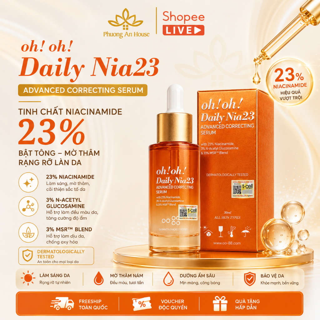 Tinh Chất Dưỡng Sáng Cải Thiện Thâm OH OH Niacinamide 23% 30ml