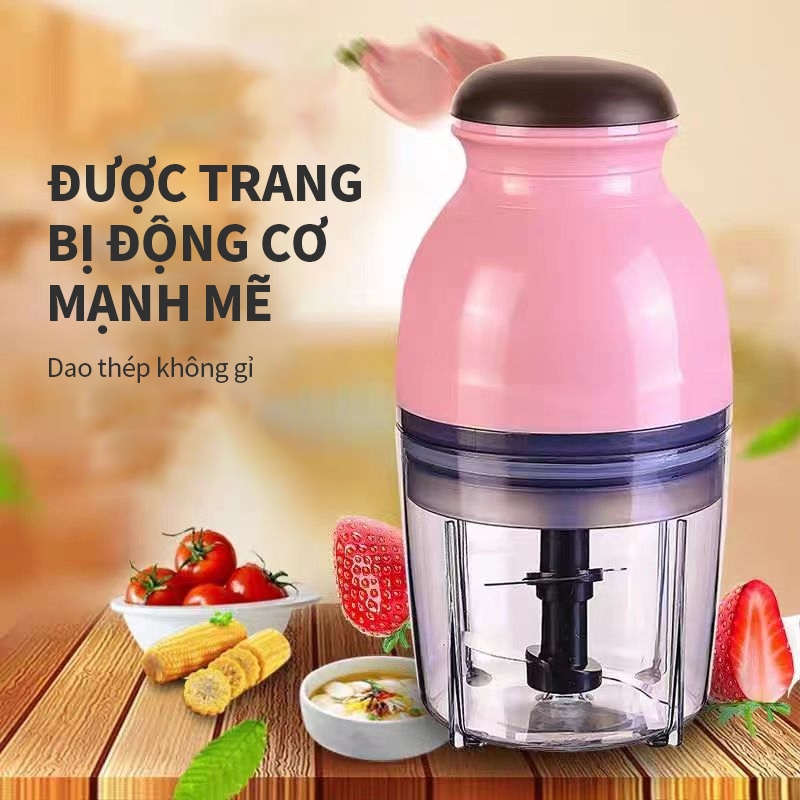 ICON Máy Xay Thịt Đa Năng Inox 304 - Dung Tích 2L, 4 Lưỡi Dao, Công Suất Lớn, Xay Nhanh & Mịn