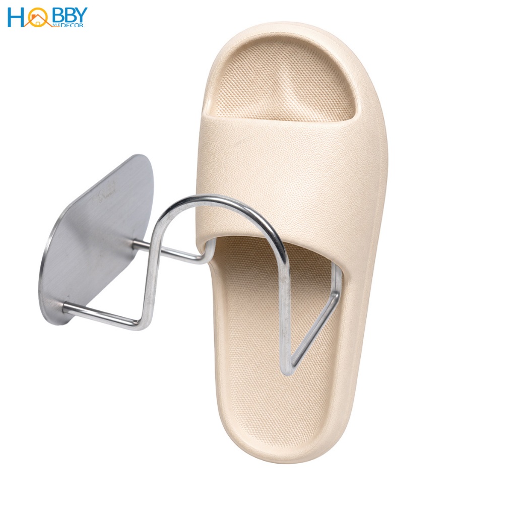Móc treo dép nhà inox 304 gắn tường không khoan chịu 2kg – Hobby Home Decor MTD