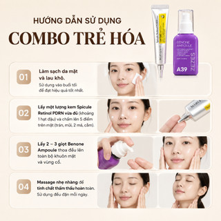 Combo Trẻ Hóa Da Chuyên Sâu Retinol Mary&May & Serum A39 Zeezes CB0368 - Tái Tạo, Phục Hồi, Làm Sáng Da