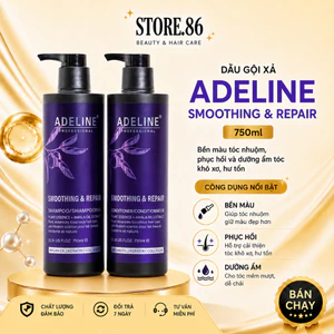Cặp Gội Xả Adeline 750ml | Dưỡng Tóc Mềm Mượt Cho Tóc Nhuộm & Khô Xơ