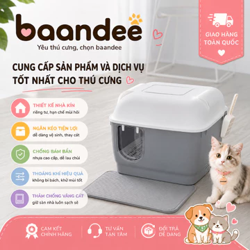 Chậu cát mèo hành lang dài cao cấp giảm cát văng, dung lượng lớn dễ vệ sinh, phù hợp gia đình nuôi nhiều mèo,Hộp cát mèo