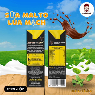 Sữa Malto Jelly Shake It Off hương vị socola Pi Hàng Thái thùng 48 hộp x 180ml