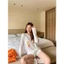 Áo thun nữ trể vai phong cách Hàn Quốc, Áo dài tay lệch vai in hình cá tính JULY FASHION, Chất thun xượt mềm mịn, mát