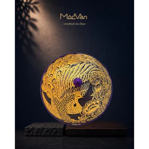 Nón Cỏ Bàng 16V Q Gallery - Đan Vẽ Tay - Khổng Tước