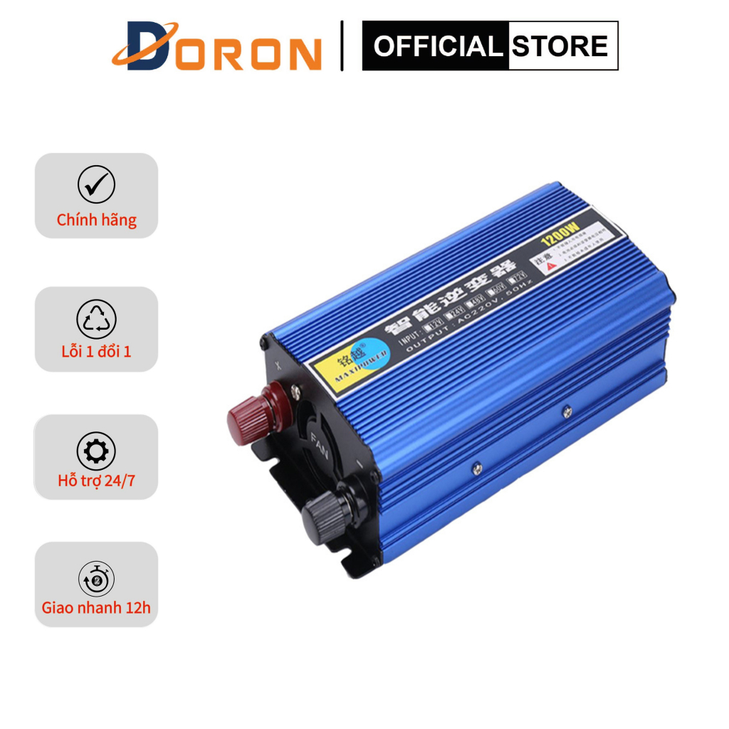 Bộ đổi nguồn điện MAXIPOWER 1200W giải pháp mất điện không gây ồn, ô nhiễm