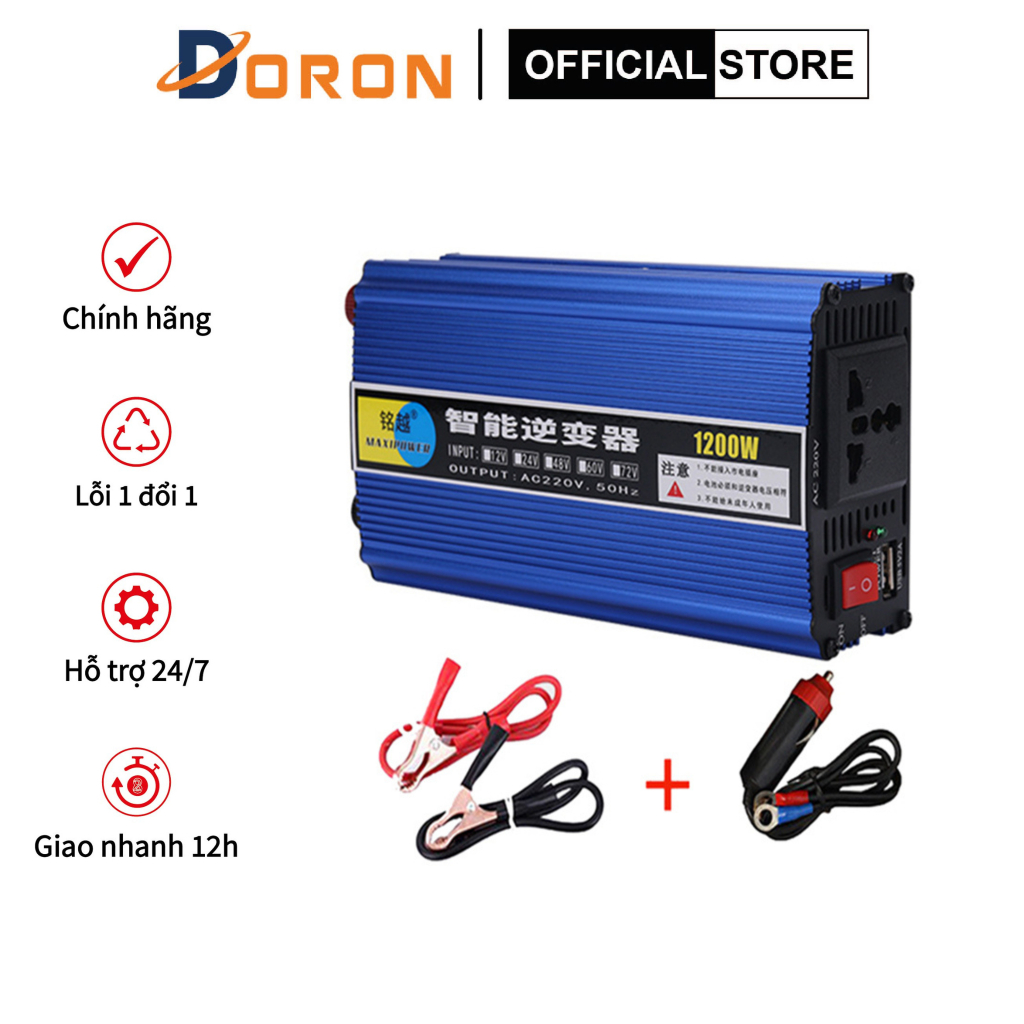 Bộ kích điện 220v MAXIPOWER 1200W sử dụng thiết bị gia đình lúc khẩn cấp