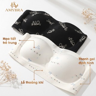 [ AMYBRA DEAL MỞ BÁN ] Áo Ngực Không Dây Mút 1cm Mềm Mại, Áo Quây Đúc Su Chống Tuột Không Gọng A620