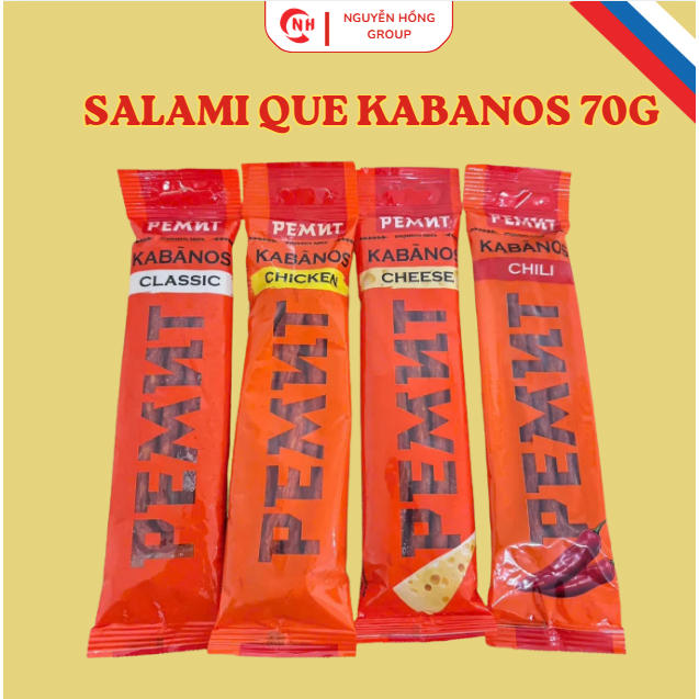 Salami que Kabanos 70g - Salami, xúc xích que xông khói cao cấp, nhập khẩu chính hãng Nga, đồ ăn vặt