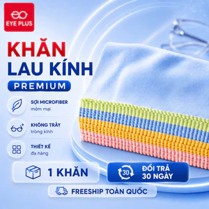 Khăn Lau Kính Mắt EYE PLUS Chuyên Dụng Vải Cotton Mềm Dày Dặn (1 miếng)