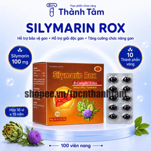 Bổ gan Silymarin Rox cao actiso, cà gai leo hỗ trợ giải độc găn, tăng chức năng gan - Hộp 100V