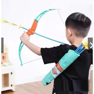Đồ chơi trẻ em bắn Cung Tên nhựa đầu hít sillicon an toàn, màu xanh, loại lớn