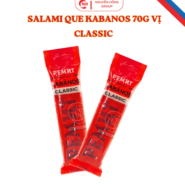 Salami que Kabanos 70g - Salami, xúc xích que xông khói cao cấp, nhập khẩu chính hãng Nga, đồ ăn vặt