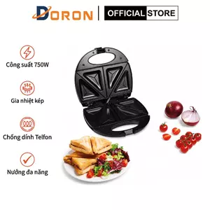 Máy nướng bánh DORON 750W tam giác, làm nóng nhanh, an toàn, dễ sử dùng