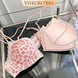 VISECRETBRA  Áo Lót Bra Nữ Su Đúc Cài Trước Phối Viền Ren - Không Gọng Mút Đệm Dày Độn Nâng Quả Tạo Khe -- A-VN260554
