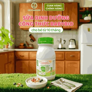 Lốc 6 Chai Sữa Dinh Dưỡng Tăng Trưởng Hữu Cơ Babybio Cho Bé 10-36 Tháng Tuổi 250ml/Chai