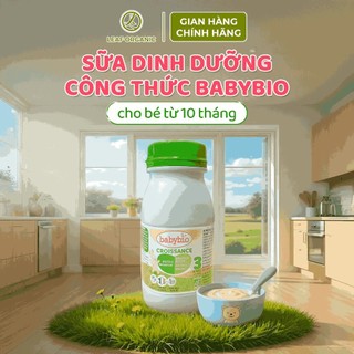 Lốc 6 Chai Sữa Dinh Dưỡng Tăng Trưởng Hữu Cơ Babybio Cho Bé 10-36 Tháng Tuổi 250ml/Chai