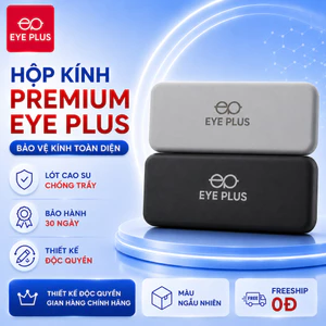 Hộp Nhựa Cứng Đựng Kính Mắt Nam Nữ Cao Cấp Eye Plus Chất Liệu Da Lót Cao Su