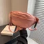 Túi bao tử đeo ngực size nhỏ gọn unisex basic đơn giản sức chứa lớn phù hợp đi chơi đi học kem đen cam hồng #s1005