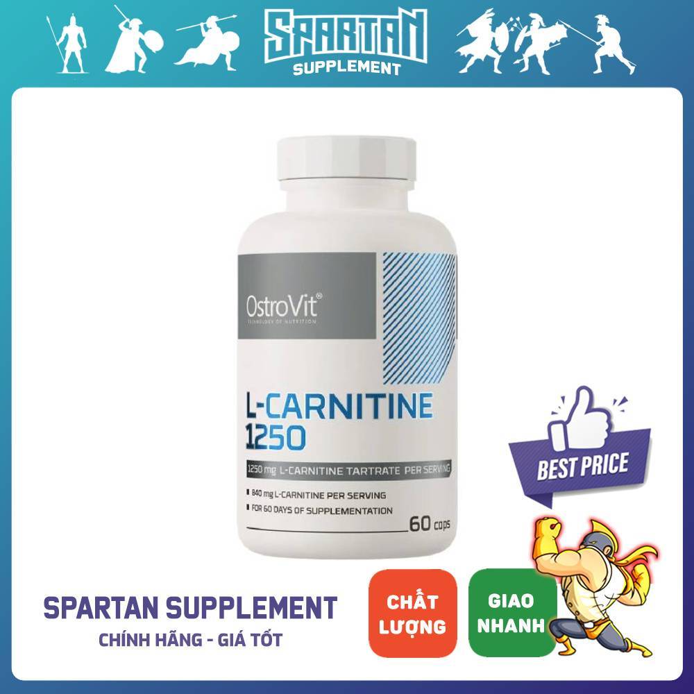 ostrovit l carnitine 1250 Ostrovit L-Carnitine 1250mg (Hộp 60 Viên) - Thực Phẩm Bổ Sung Carnitine  Chất Lượng