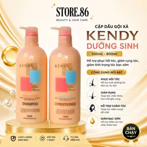 Dầu Gội Xả Dưỡng Sinh KENDY 800ml | Dưỡng Tóc Mềm Mượt, Giảm Gãy Rụng, Ngăn Ngừa Tóc Bạc Sớm