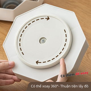 Ống Đựng Bút 9 Ngăn Xoay 360 Độ LoviOffice 3820 - Hộp Cắm Bút Nhựa PP Mỹ Thuật, Văn Phòng Phẩm Cực Tiện Lợi