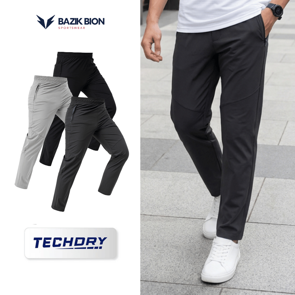 Quần Dài Nam Đa Năng BAZIK TechDry Co Giãn 4 Chiều, Thoải Mái Vận Động, Thể Thao, Đi Làm, Đi Chơi - Q13