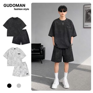 Bộ Quần Áo Thể Thao Nam Mùa Hè Cộc Tay Chất Cotton Loang Cao Cấp Oversize Thoáng Mát